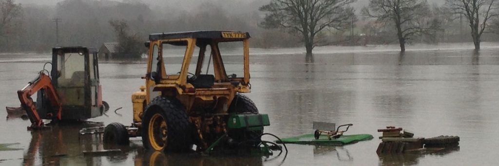 Flood damaged equipment